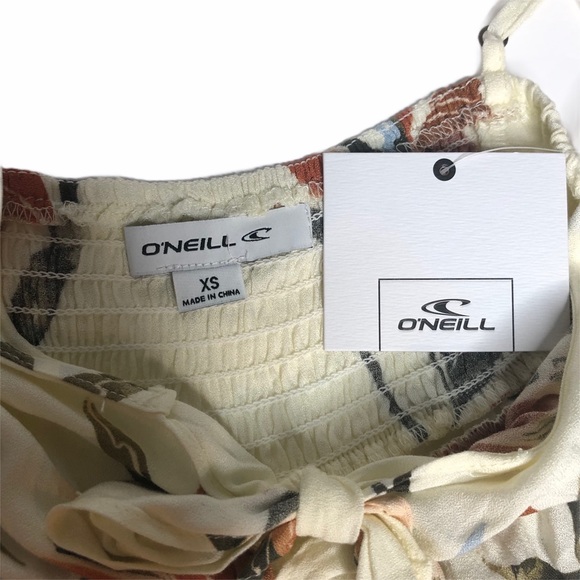 NWT O'Neill pale yellow floral Tatum Romper xs - Picture 10 of 12